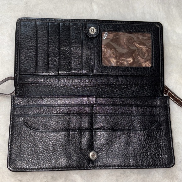 Brighton Leather Embossed Crocodile Wallet Crossbody Shoulder Bag 4" x 7.5" - Picture 11 of 17